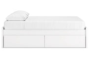 Onita White Queen Platform Bed with 2 Side Storage from Ashley - DMV Furniture