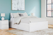 Onita White Queen Platform Bed with 2 Side Storage from Ashley - DMV Furniture