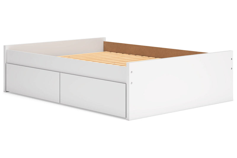 Onita White Full Platform Bed with 1 Side Storage from Ashley - DMV Furniture