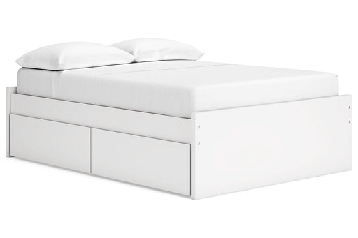Onita White Full Platform Bed with 1 Side Storage from Ashley - DMV Furniture