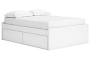 Onita White Full Platform Bed with 1 Side Storage from Ashley - DMV Furniture