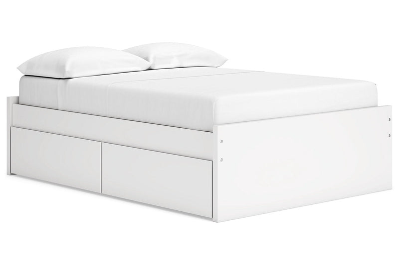 Onita White Full Platform Bed with 1 Side Storage from Ashley - DMV Furniture