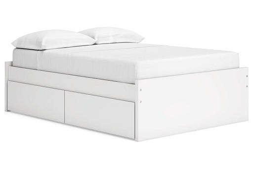 Onita White Full Platform Bed with 2 Side Storage from Ashley - DMV Furniture