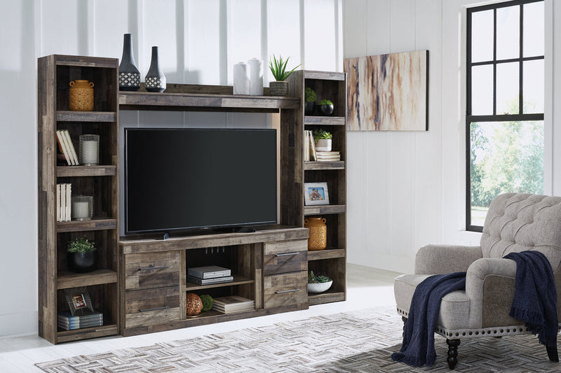 Derekson Multi Gray 4-Piece Entertainment Center -  Ashley - DMV Furniture