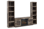 Derekson Multi Gray 3-Piece Entertainment Center with Electric Fireplace -  Ashley - DMV Furniture