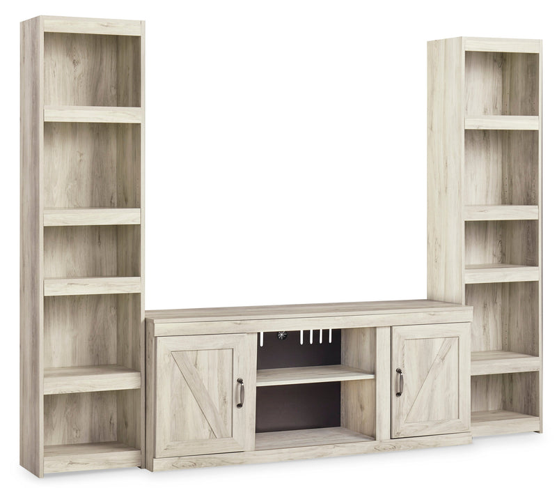 Bellaby Whitewash 3-Piece Entertainment Center -  Ashley - DMV Furniture