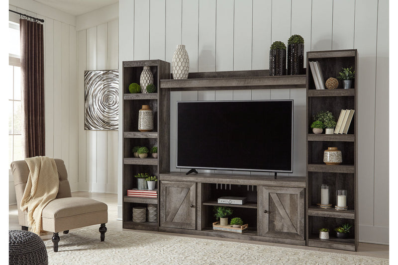 Wynnlow Gray 4-Piece Entertainment Center -  Ashley - DMV Furniture