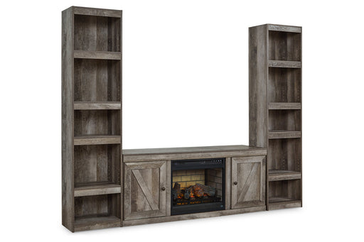 Wynnlow Gray 3-Piece Entertainment Center with Electric Fireplace -  Ashley - DMV Furniture