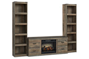 Trinell Brown 3-Piece Entertainment Center with Electric Fireplace -  Ashley - DMV Furniture