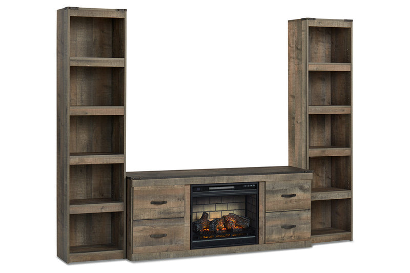 Trinell Brown 3-Piece Entertainment Center with Electric Fireplace -  Ashley - DMV Furniture