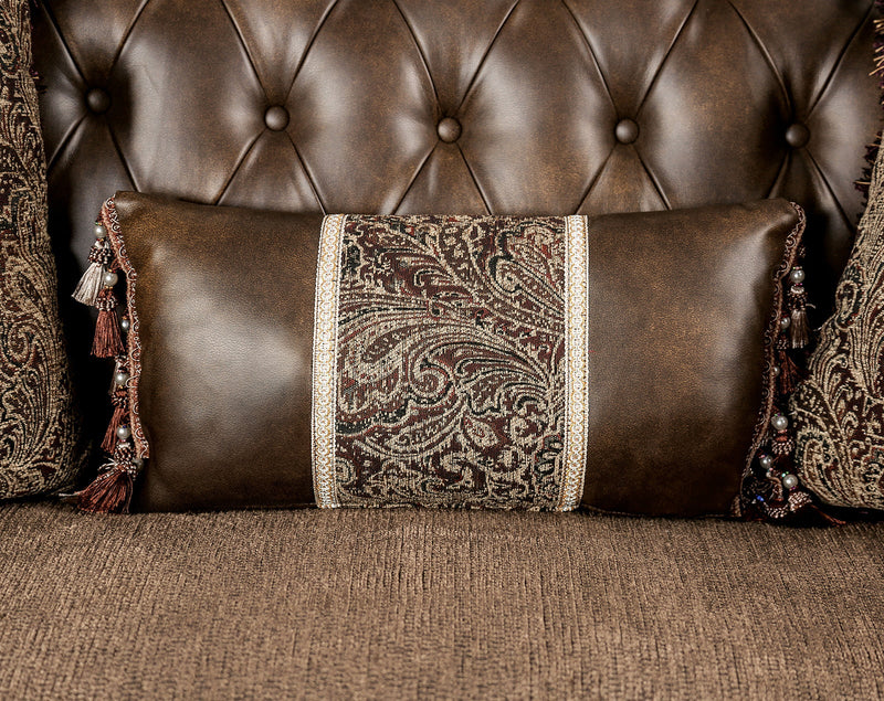 Ensenada Dark Cherry/Brown Sofa