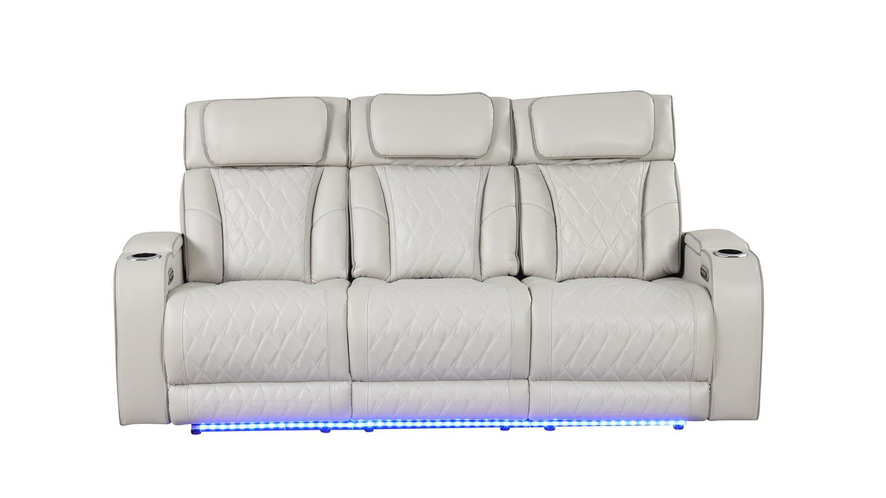 Fortuner Reclining Living Room Set In Leather