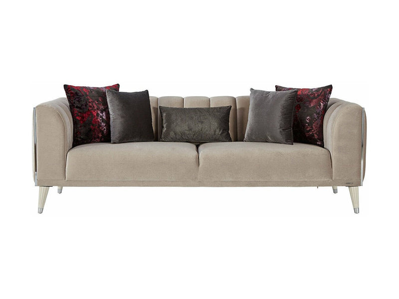 Gravita Sofa 3 Seat Sleeper / Ivory Legs