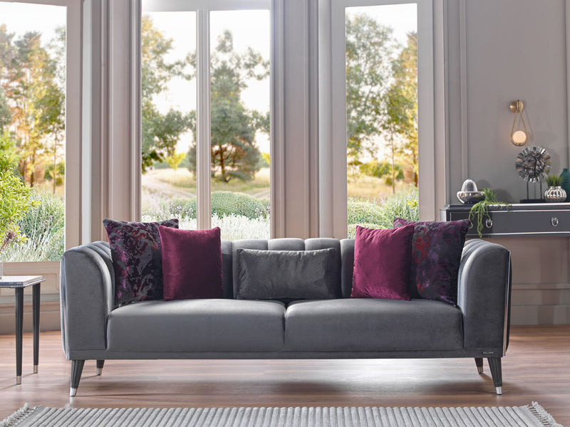 Gravita Sofa 3 Seat Sleeper / Ivory Legs