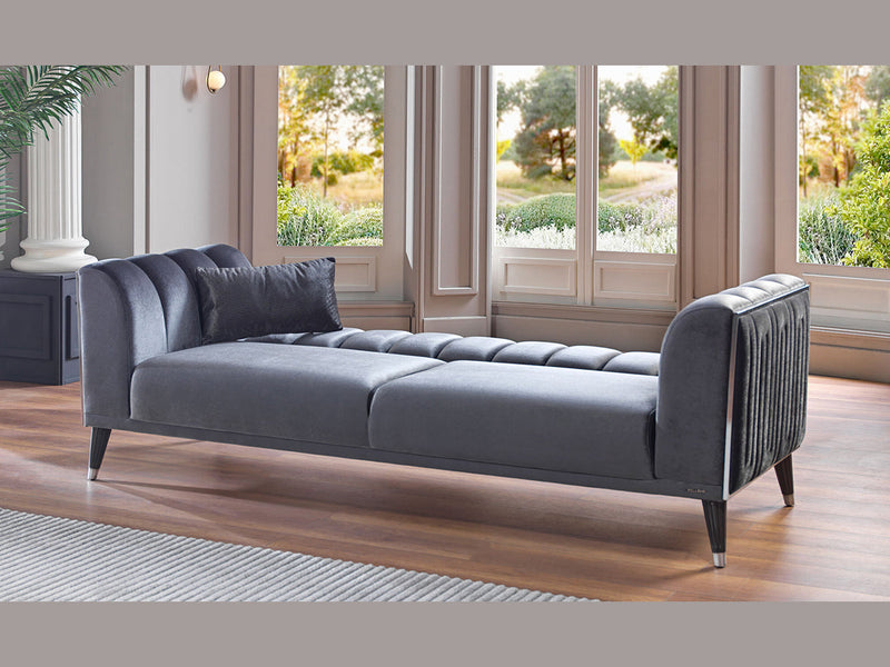Gravita Sofa 3 Seat Sleeper / Ivory Legs