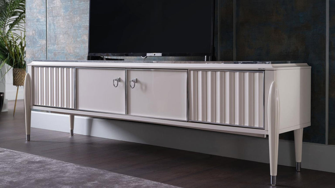 Gravita Tv Stand (Ivory Leg)