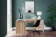 Battelle Tan 60" Home Office Desk with Return -  Ashley - DMV Furniture