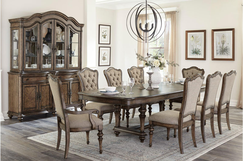 Heath Court Dining Table In Brown Oak Traditional | Homelegance