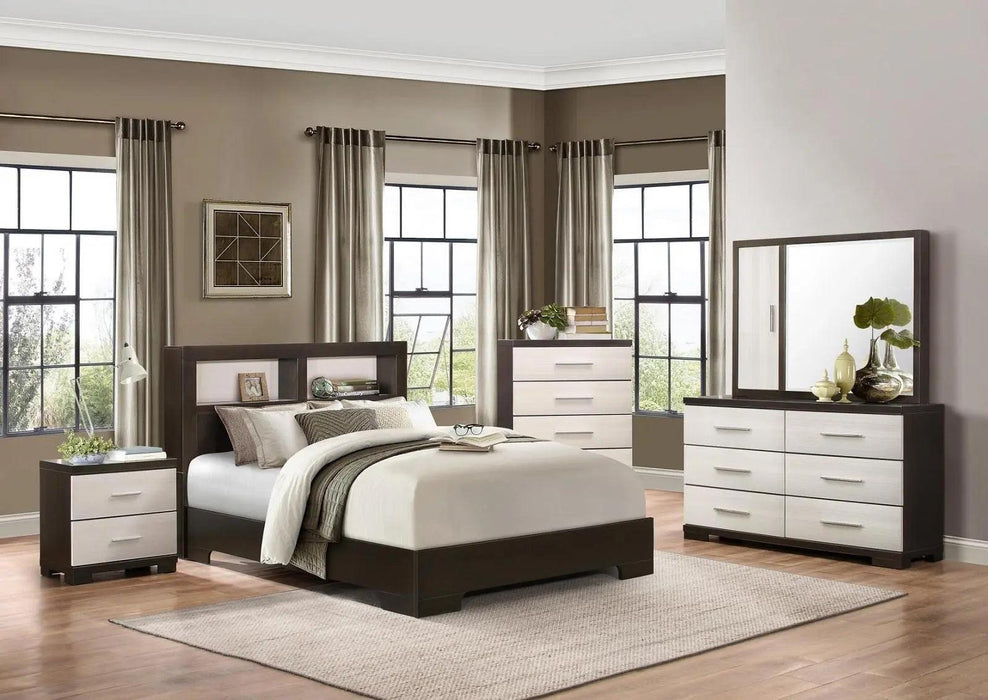 Pell 5 Drawer Chest In Espresso And White 1967W-9 | Homelegance