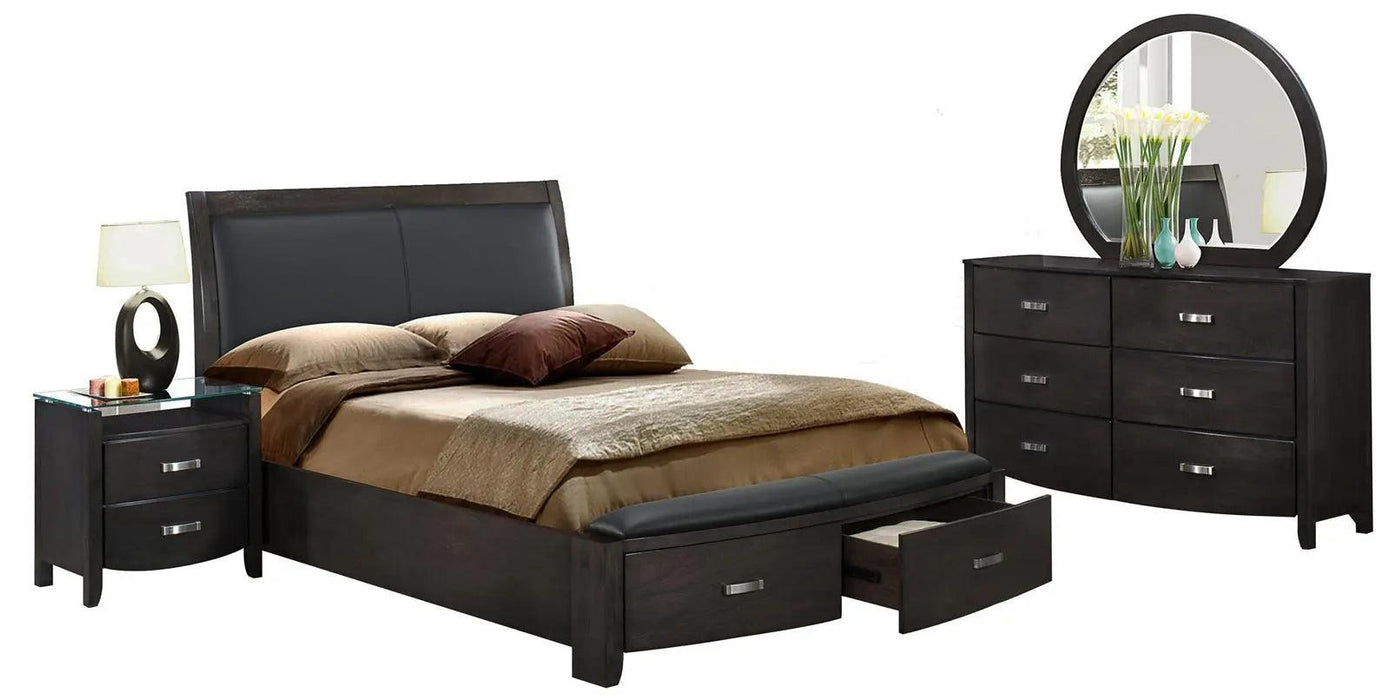 Lyric 2 Drawer Nightstand In Brownish Gray 1737Ngy-4 | Homelegance