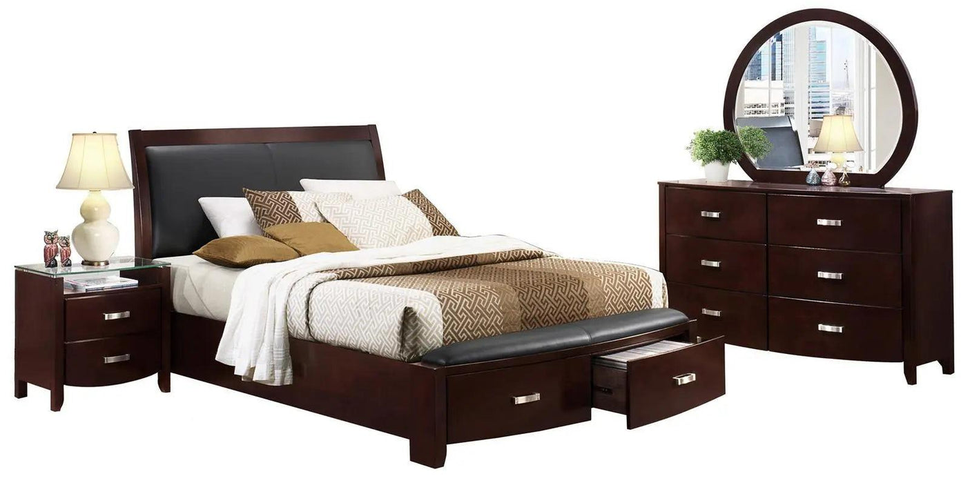 Lyric 2 Drawer Nightstand In Dark Espresso 1737Nc-4 | Homelegance