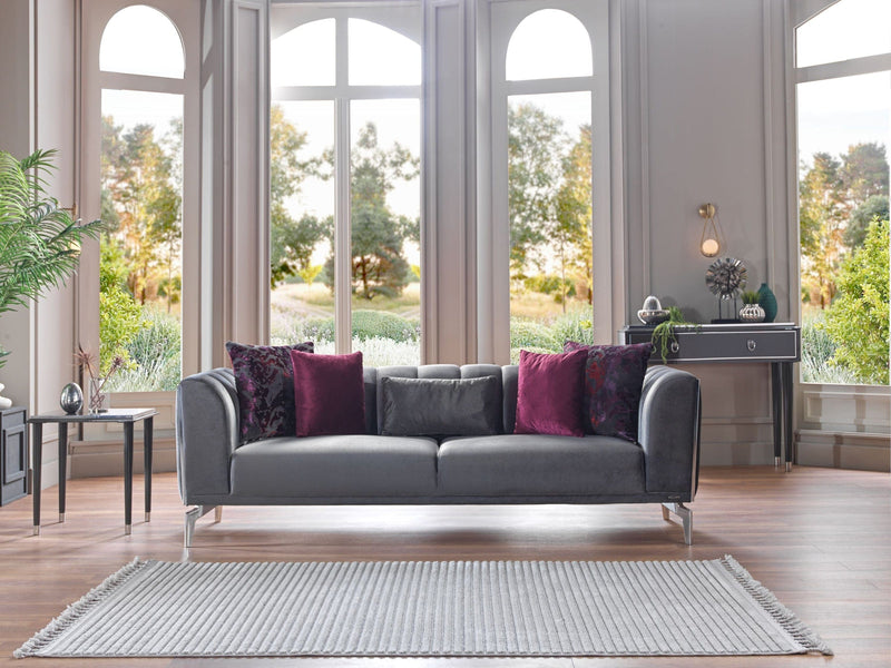 Gravita Deren Anthracite Living Room Set