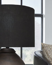 Naareman Metallic Black 2-Piece Table Lamp Set from Ashley - DMV Furniture