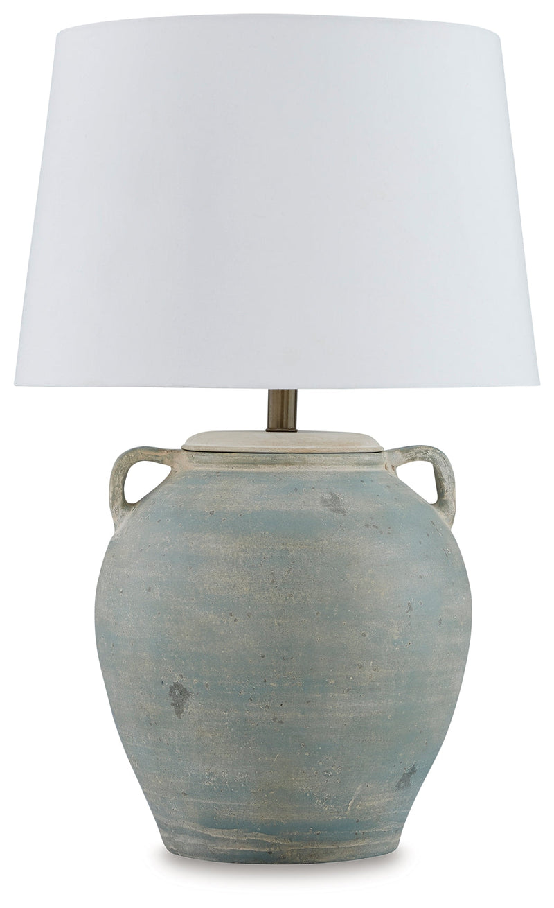 Shawburg Antique Green 2-Piece Table Lamp Set from Ashley - DMV Furniture