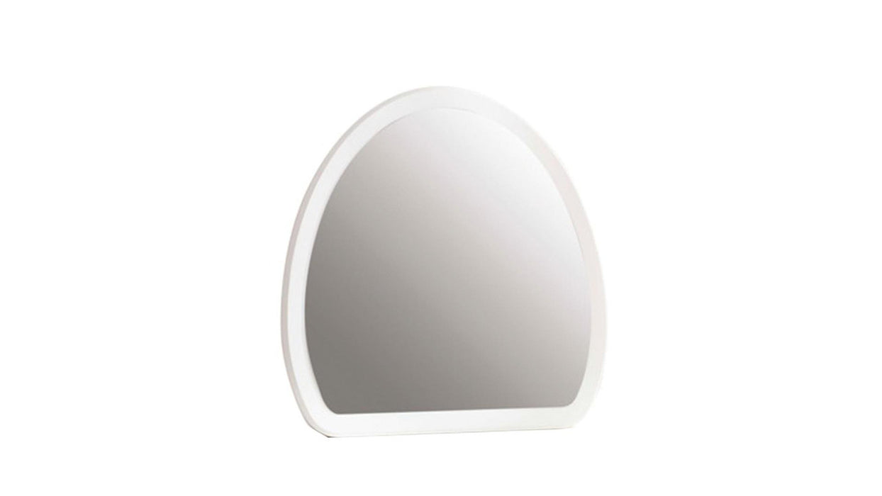 Laura Wood Mirror in White