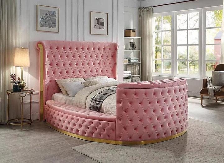 Lauren King Pink Platform TV Bed