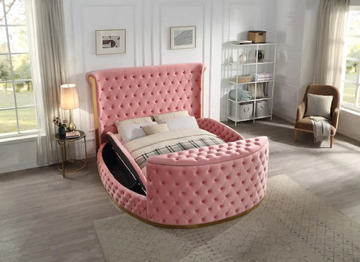 Lauren King Pink Platform TV Bed