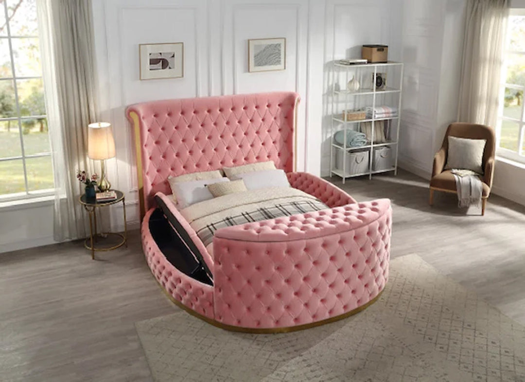 Lauren Queen Pink Platform TV Bed