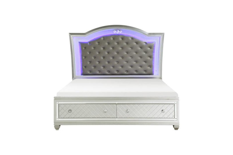 Leesa Bedroom Set In Silver | Homelegance