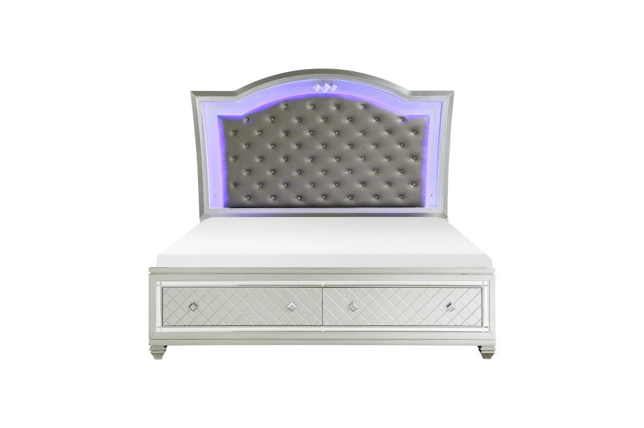 Leesa Bedroom Set In Silver | Homelegance