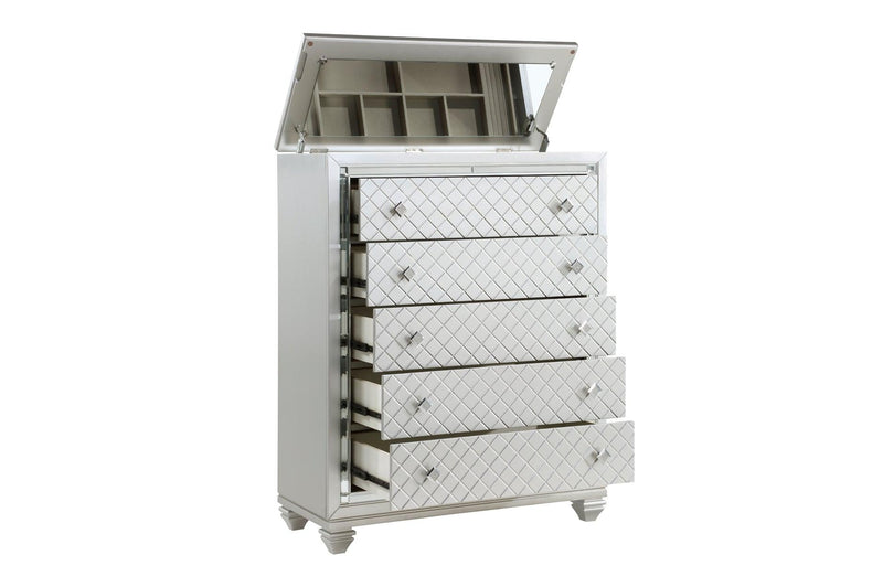 Leesa Bedroom Set In Silver | Homelegance