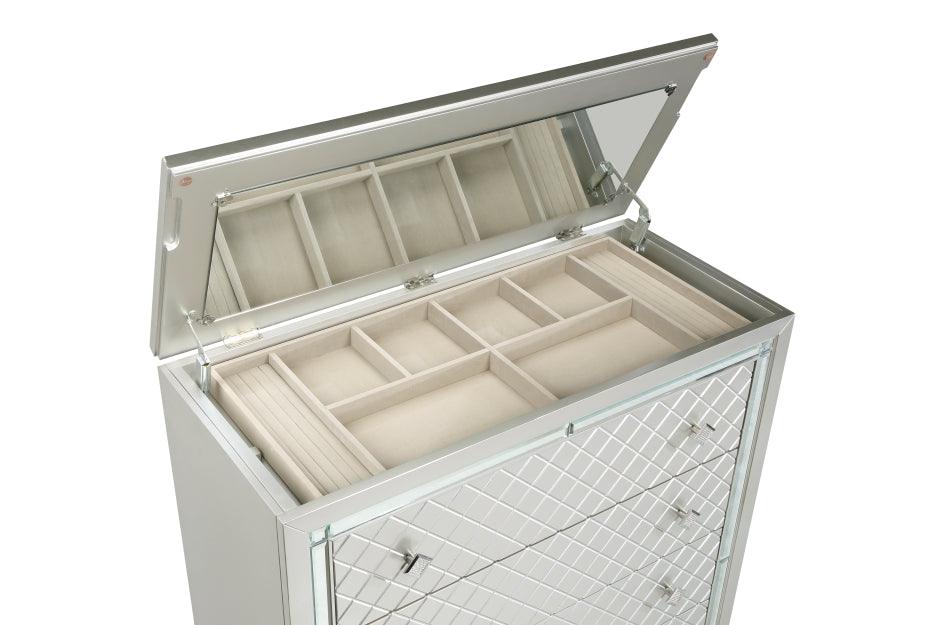 Leesa Bedroom Set In Silver | Homelegance
