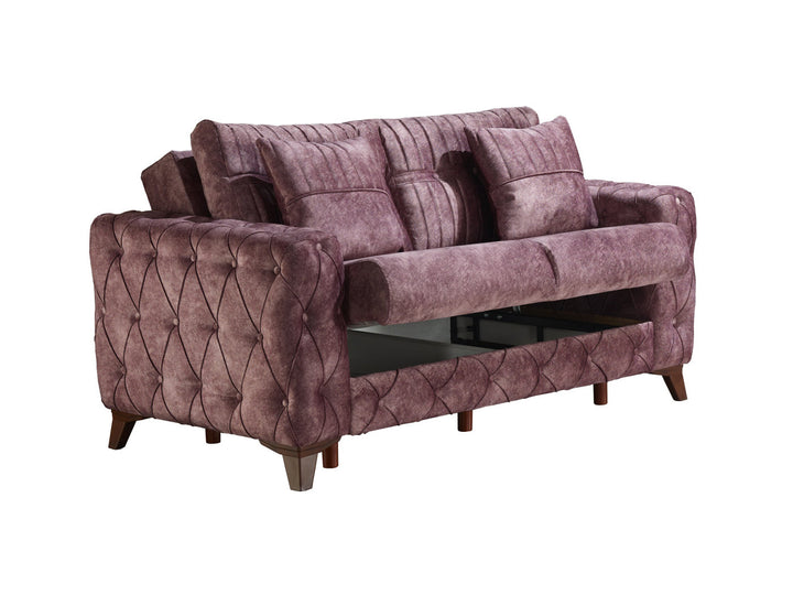 Lizbon 68" Wide Square Arm Convertible Loveseat