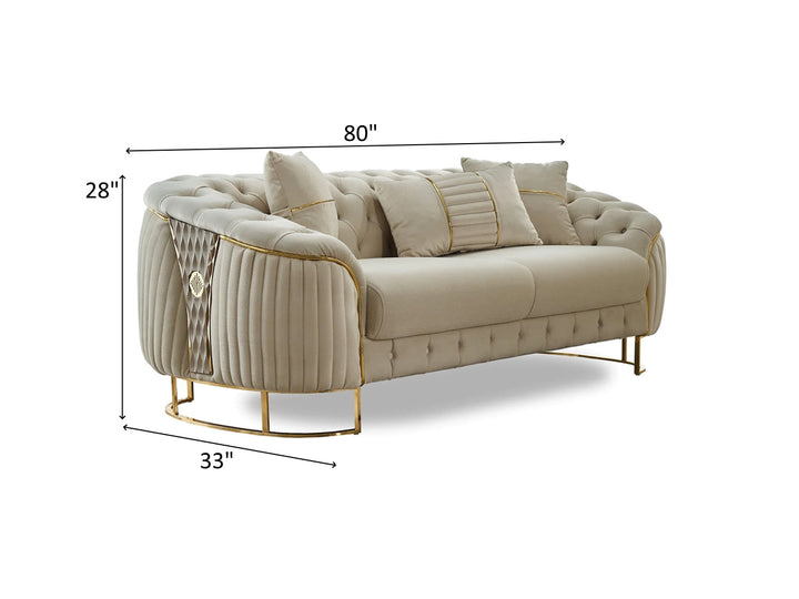 Lucas 80" Wide Tufted Loveseat