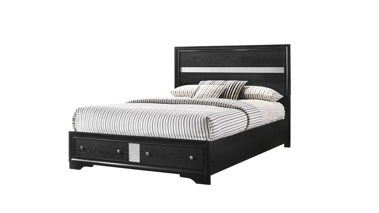Matrix Wood Veneer Storage Bed