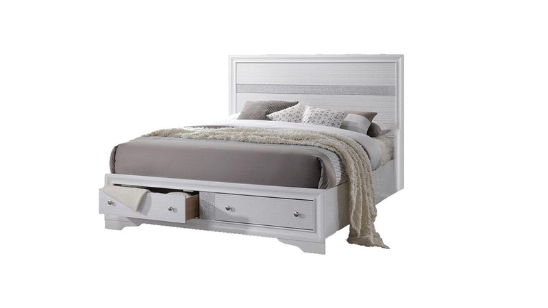 Matrix Wood Veneer Storage Bed