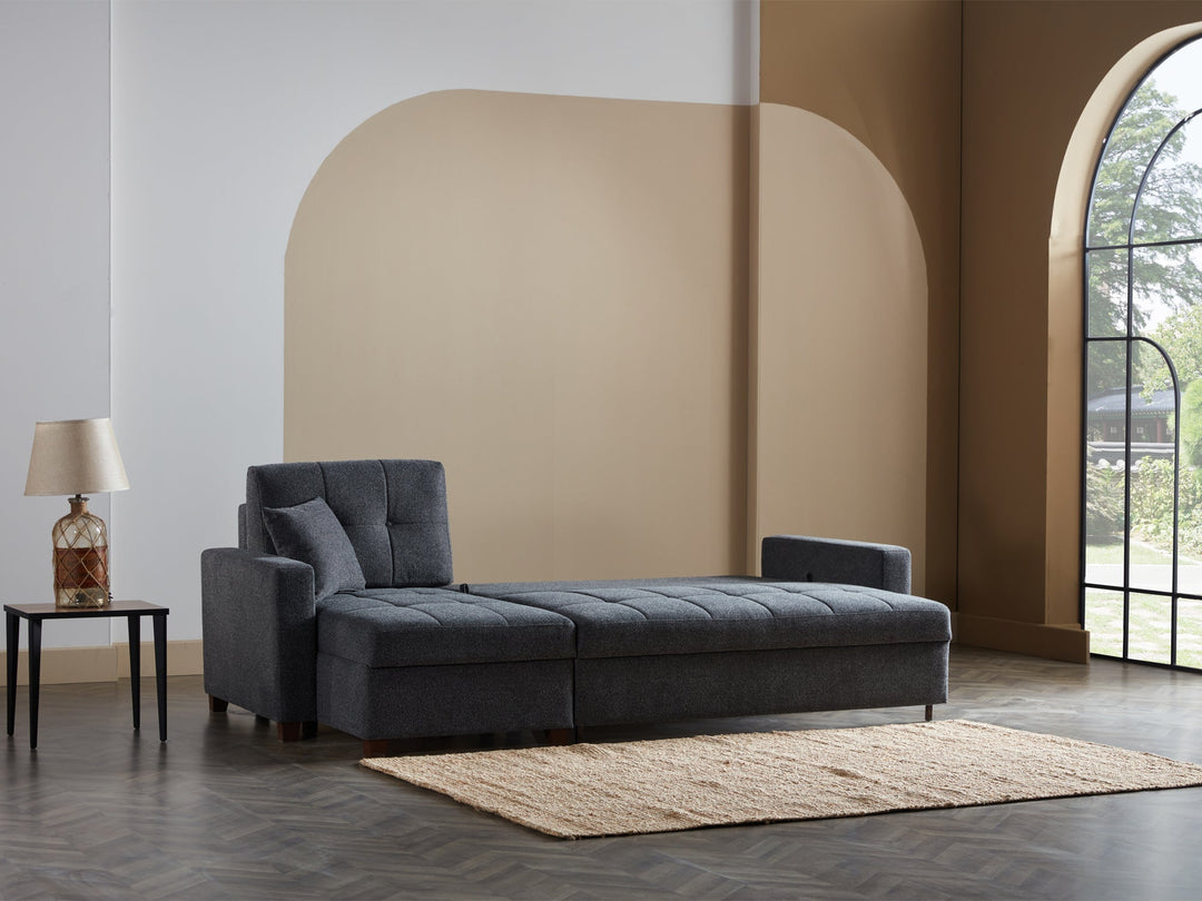 Mocca 101" Wide Convertible Sleeper Sectional