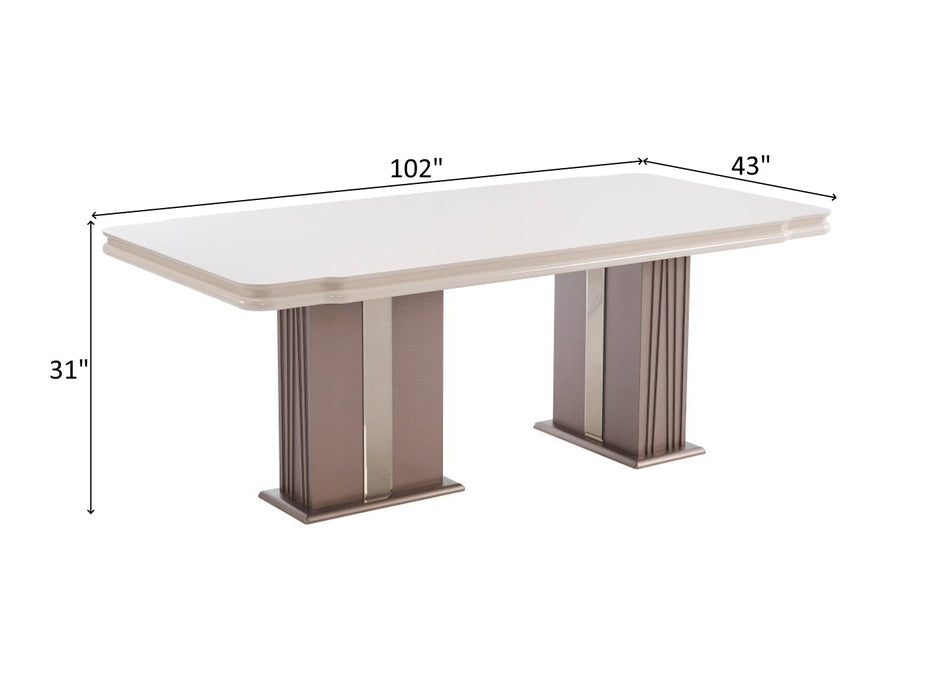 Nirvana Kanss 102" Wide 10 Person Dining Table