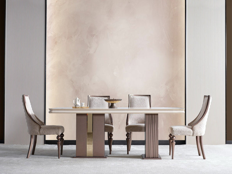 Nirvana Kanss 130" Wide 12 Person Dining Table