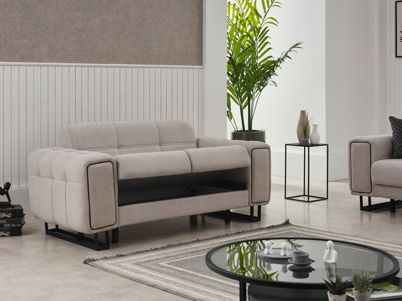 Nero Sim 71" Wide Convertible Loveseat