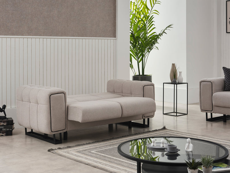 Nero Sim 71" Wide Convertible Loveseat