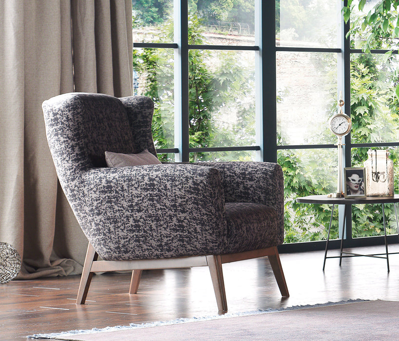 Netha Black Accent Chair (Enza)