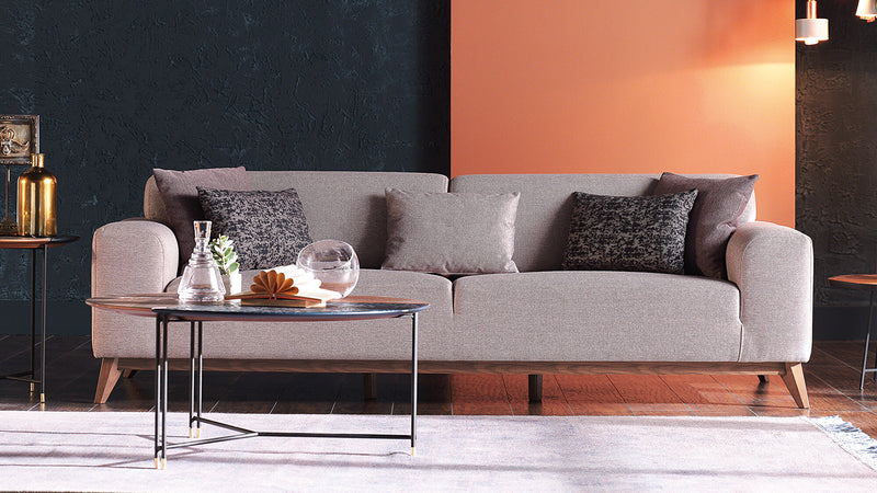 Netha Cream Sofa (Enza)