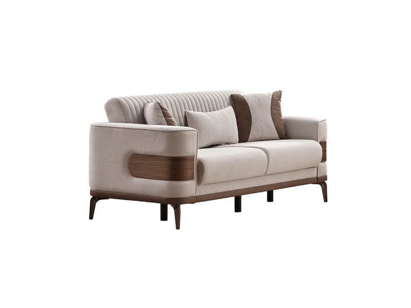 New Mood 3-pieces (Sofa & Loveseat & Chair) Livingroom Set Cream