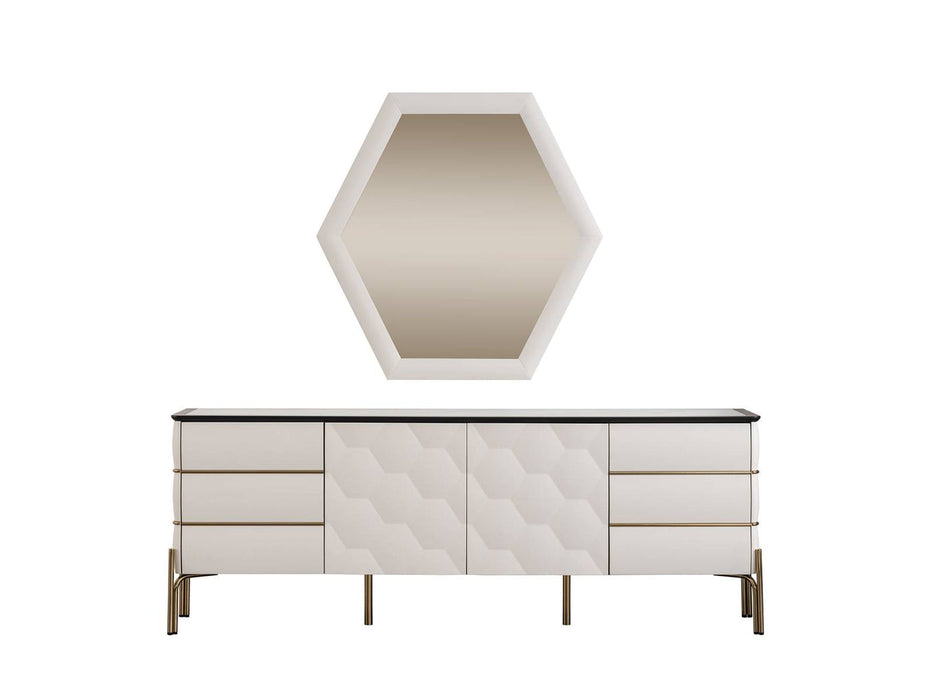 Nirvana 91" Wide 4 Door Buffet with Mirror