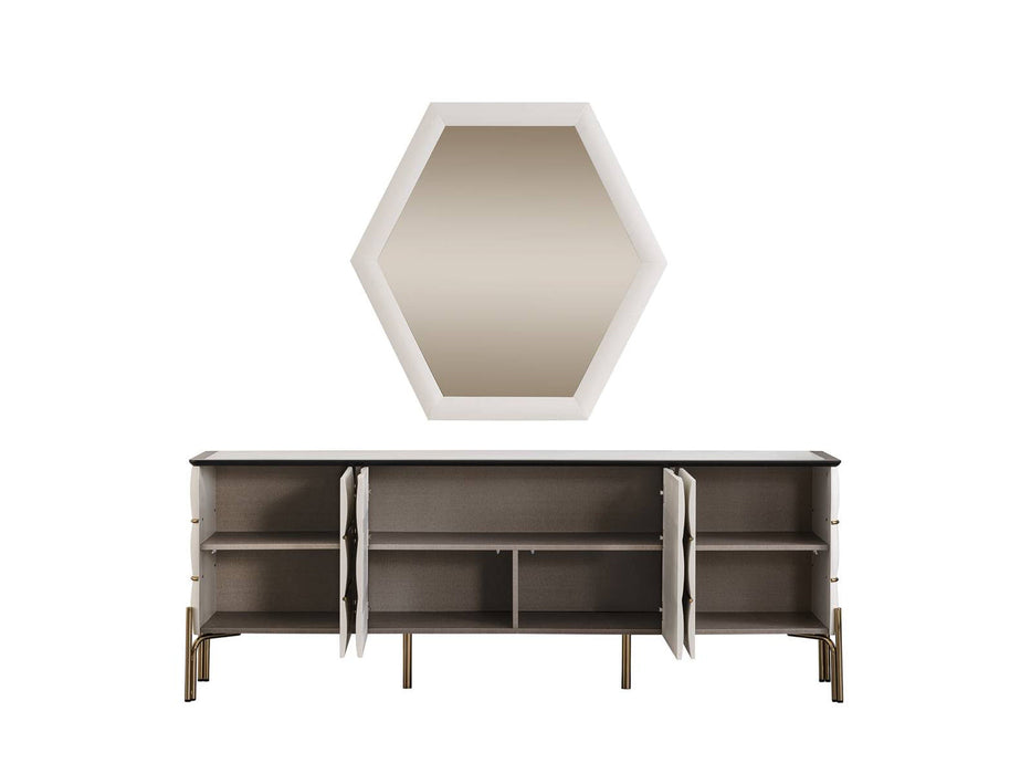 Nirvana 91" Wide 4 Door Buffet with Mirror